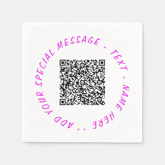 Personalisierte QR-Code-Scan-Info Benutzerdefinier Serviette (Vorderseite)