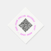 Personalisierte QR-Code-Scan-Info Benutzerdefinier Serviette (Ecke)