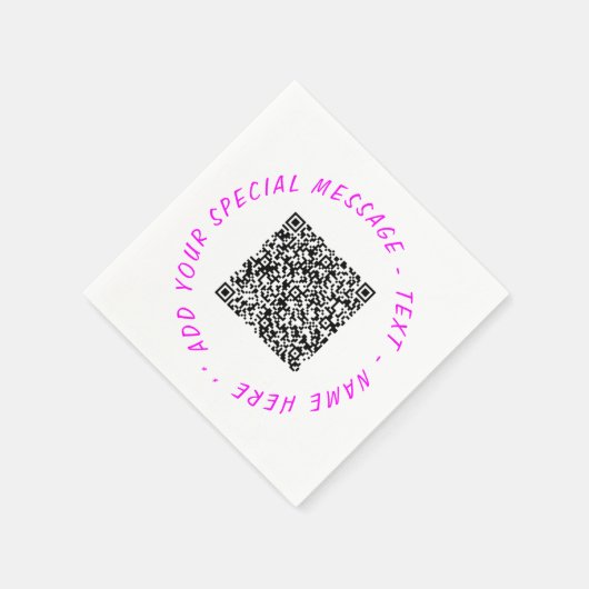 Personalisierte QR-Code-Scan-Info Benutzerdefinier Serviette (Ecke)