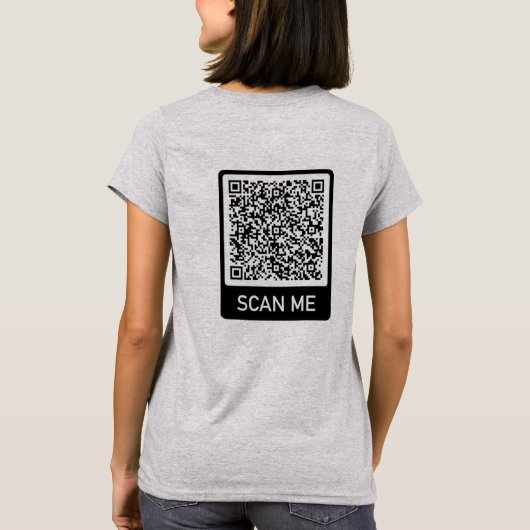 Personalisierte QR-Code-Scan-Informationen Funny T T-Shirt (Rückseite)