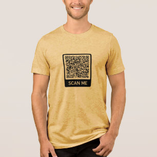 Personalisierte QR-Code-Scan-Informationen zum Fun Tri-Blend Shirt
