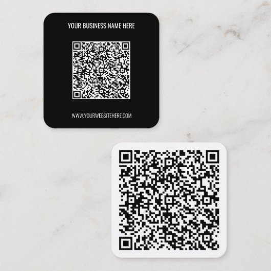 Personalisierte QR-Code-Visitenkarte Quadratische Visitenkarte (Vorne/Hinten)