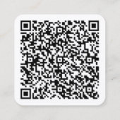 Personalisierte QR-Code-Visitenkarte Quadratische Visitenkarte (Rückseite)