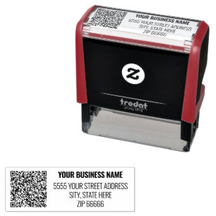 Personalisierte QR-Codeadresse Selbstfarbige Brief Permastempel