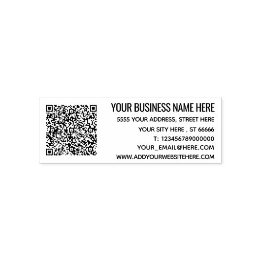 Personalisierte QR-Codeadresse Selbstfarbige Brief Permastempel (Design)