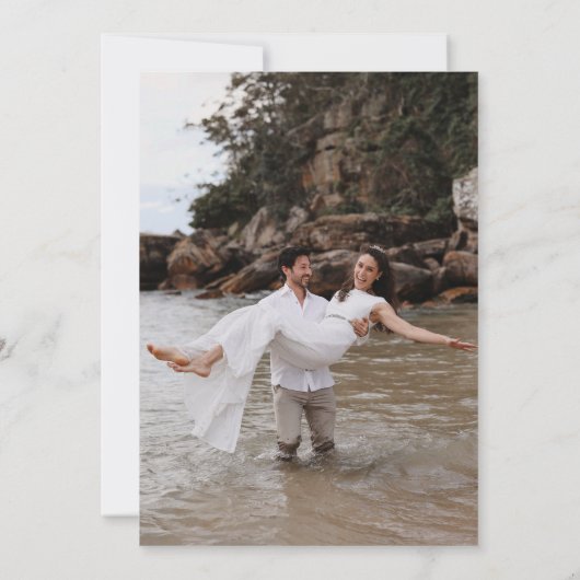 Personalisierte QR-Hochzeit Einladung (Rückseite)