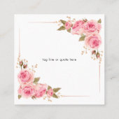 Personalisierte quadratische visitenkarte (Rückseite)