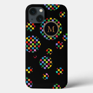 Personalisierte Quadratzkreise auf schwarz Case-Mate iPhone Hülle