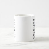 Personalisierte Qualitäten des Chefs des Großfraue Kaffeetasse (Mittel)