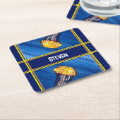 Personalisierte Quallen Rechteckiger Pappuntersetzer (angewinkelt)