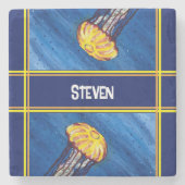 Personalisierte Quallen Steinuntersetzer (Vorderseite)