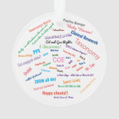 Personalisierte Quarantäne 2020 Weihnachten Ornament (Rückseite)