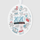 Personalisierte Quarantäne 2020 Weihnachten Ornament (Vorderseite)