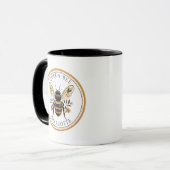 Personalisierte Queen Bee Floral Tasse (Vorderseite Links)