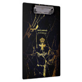 Personalisierte QUEEN BEEN Gold Black Marble Clipb Klemmbrett (Rechts)
