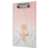 Personalisierte QUEEN BEEN Rose Gold Große Zwische Klemmbrett (Links)