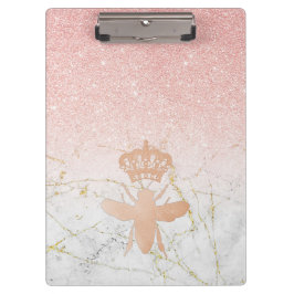 Personalisierte QUEEN BEEN Rose Gold Große Zwische Klemmbrett