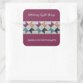 Personalisierte Quilt-Sticker Quadratischer Aufkleber (Tasche)