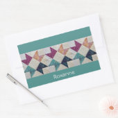 Personalisierte Quilt-Sticker Rechteckiger Aufkleber (Umschlag)