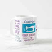 Personalisierte Quiltierungen Kaffeetasse (Vorderseite Links)