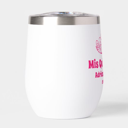 Personalisierte Quince Crown Años Gastgeschenke (Vorderseite)