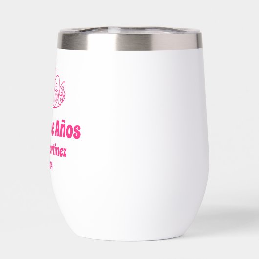 Personalisierte Quince Crown Años Gastgeschenke (Rückseite)