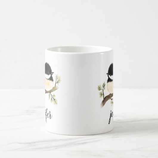 Personalisierte Quirky Baby Chickadee Bird-Tasse Kaffeetasse (Mittel)