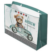 Personalisierte Racing Car Geschenktaschen Große Geschenktüte (Rückseite Schrägansicht)