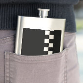 Personalisierte Racing Flag Schwarz-Weiß Flachmann (Beispiel)