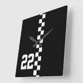 Personalisierte Racing Flag Schwarz-Weiß Quadratische Wanduhr (Winkel)