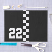 Personalisierte Racing Flag Schwarz-Weiß Seidenpapier (Handwerk)