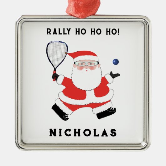 Personalisierte Racquetball-Sammelfunktion Ornament Aus Metall (Vorne)