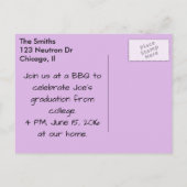 Personalisierte "Radiographie Graduate" Xray Finge Ankündigungspostkarte (Rückseite)