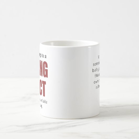 Personalisierte Radrennmeldung auf der Rückseite Kaffeetasse (Mittel)