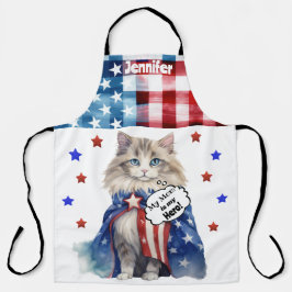 Personalisierte Ragdoll Cat Mama All-Over Print Sc Schürze