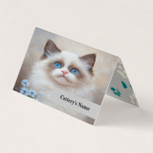 Personalisierte Ragdoll Cattery Falted Business Ca Visitenkarten