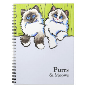 Personalisierte Ragdoll Katzen Weg-Leine Art™ Notizblock