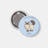 Personalisierte Ragdoll-Katzenmutter Magnet (Vorderseite/Rückseite)
