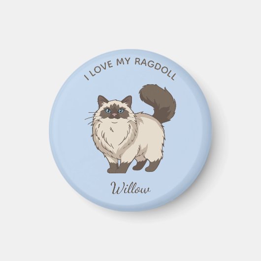 Personalisierte Ragdoll-Katzenmutter Magnet (Vorne)