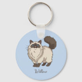 Personalisierte Ragdoll-Katzenmutter Schlüsselanhänger (Vorderseite)