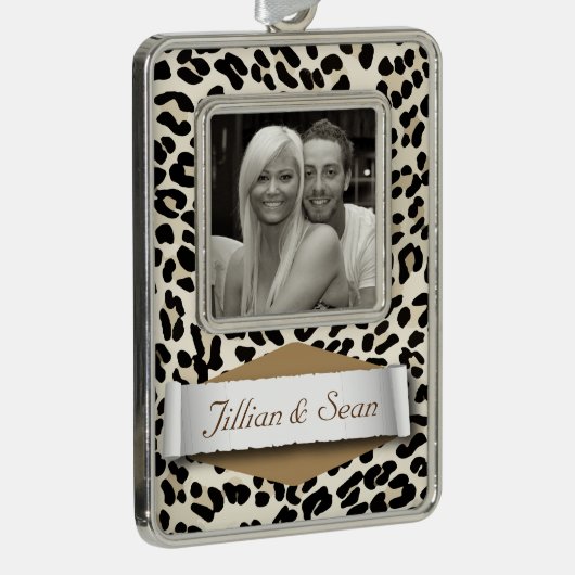 Personalisierte Rahmen-Ornament Silber (Rechts)