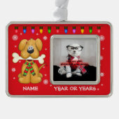 Personalisierte Rahmen-Ornament Silber (Vorderseite)