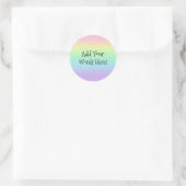 Personalisierte Rainbow-Aufkleber Runder Aufkleber (Tasche)