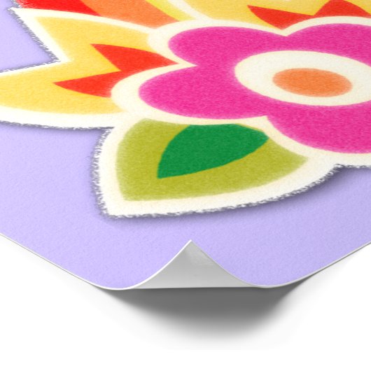 Personalisierte Rainbow Birthday Banner Poster (Ecke)