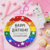 Personalisierte Rainbow-Birthday-Party Pappteller (Party)