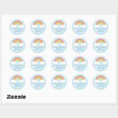Personalisierte Rainbow Birthday Party Stickers (Blatt)
