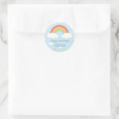 Personalisierte Rainbow Birthday Party Stickers (Tasche)