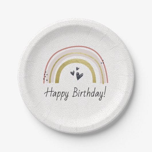 Personalisierte Rainbow Birthday Teller (Vorderseite)