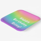 Personalisierte Rainbow Birthday Teller (Gewinkelt)