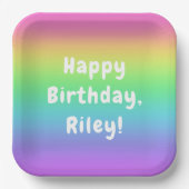 Personalisierte Rainbow Birthday Teller (Vorderseite)